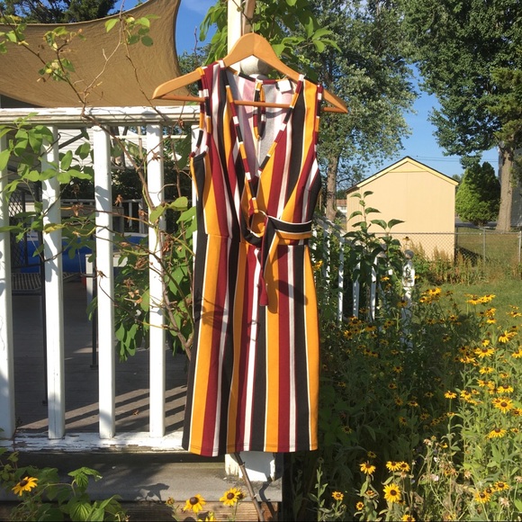 Reformation Dresses & Skirts - Striped Asymmetrical Dress